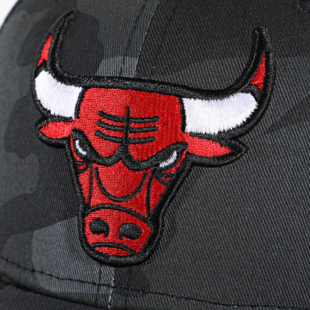 New Era - Cappellino Snapback per bambini 9Fifty Team Camo Chicago Bulls Nero
