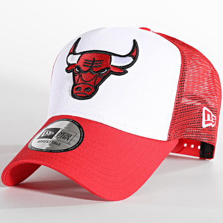 New Era - Cappello Trucker Chicago Bulls Color Block Rosso Bianco
