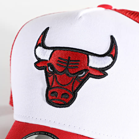 New Era - Chicago Bulls Color Block Trucker Cap Rojo Blanco