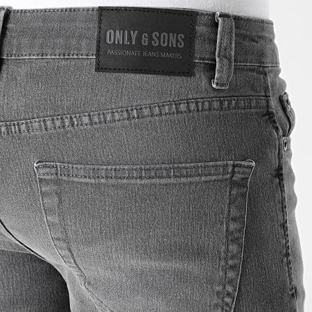 Only And Sons - Pantaloncini Ply Jean 4329 Grigio