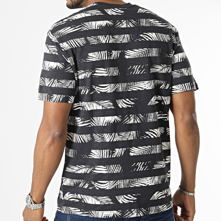 Only And Sons - Perry Life Reg Leaf Stripe Azul Marino Floral Camiseta