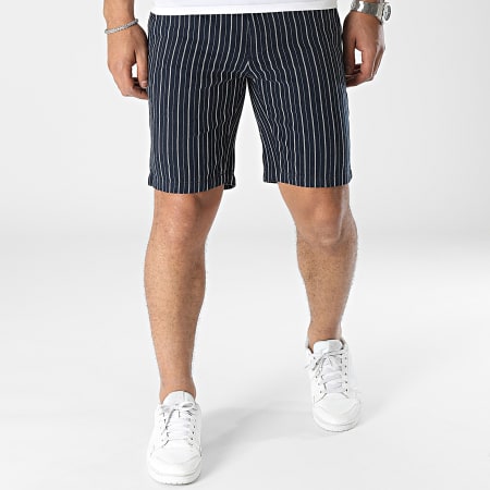 Blend - Pantalones cortos chinos a rayas 20715495 Azul marino
