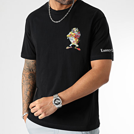 Looney Tunes - Tee Shirt Oversize Large Sleeves Taz Graff Noir