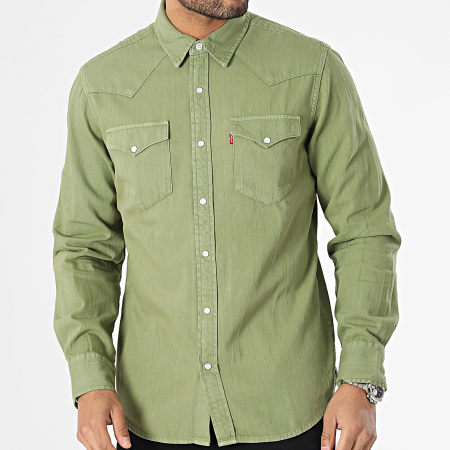 Levi's - Camicia Jean a maniche lunghe 85745 Verde Khaki