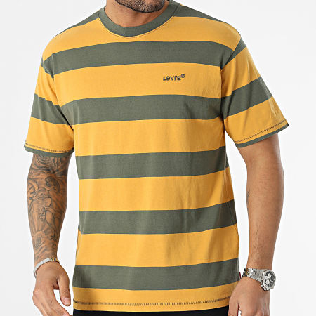 Levi's - Camiseta A0637 Rojo Verde Caqui Amarillo