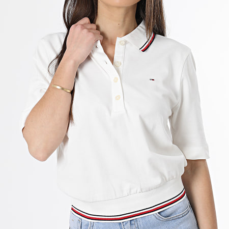 Tommy Hilfiger - Polo Manches Courtes Femme 7821 Blanc
