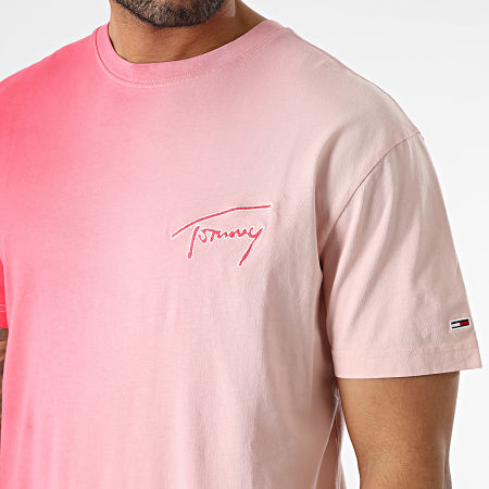 Tommy Jeans - Maglietta firmata 6315 rosa sfumato