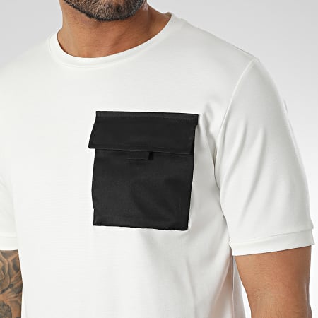 Uniplay - Tee Shirt Poche Blanc Noir