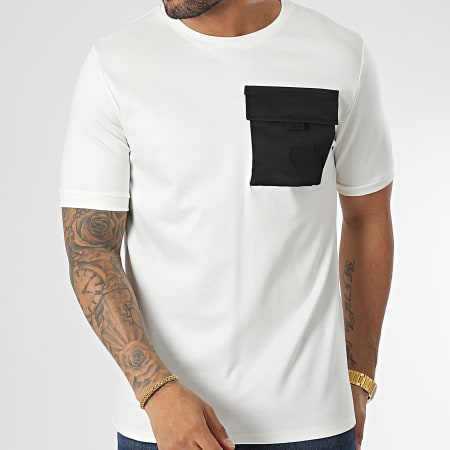 Uniplay - Tee Shirt Poche Blanc Noir