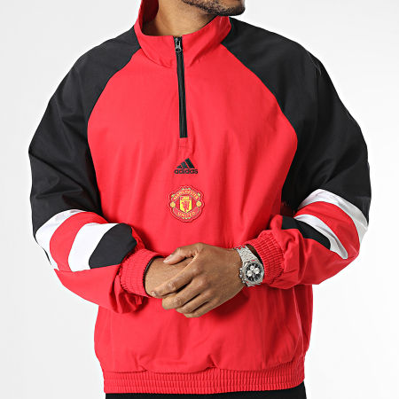 Adidas Sportswear - Giacca Manchester United Icon HT2000 Red con collo a zip
