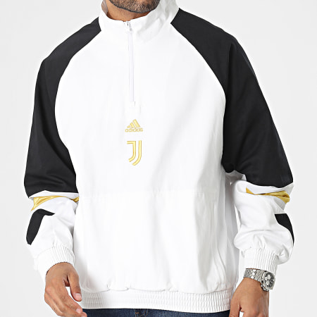 Adidas Sportswear - Veste Col Zippé Juventus Icon HS9805 Blanc Noir