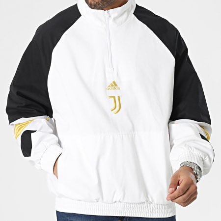 Adidas Sportswear - Giacca Juventus Icon HS9805 Bianco Nero con collo a zip