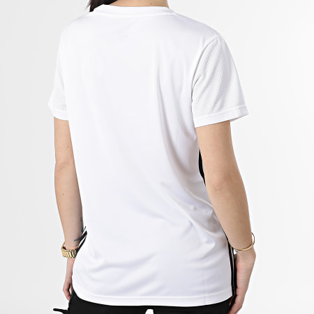 Adidas Performance - Camiseta de rayas para mujer H44530 Blanca