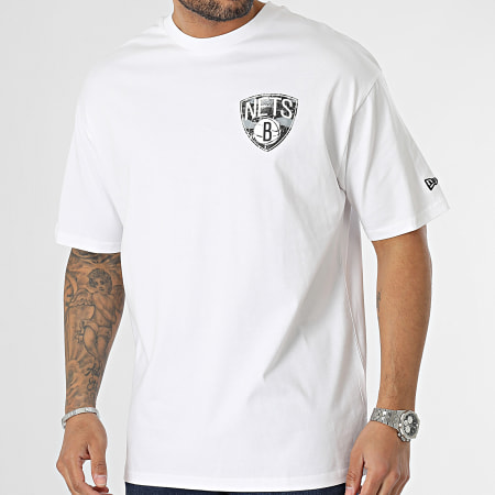 New Era - Tee Shirt Infill Team Logo Brooklyn Nets 60332135 Blanc