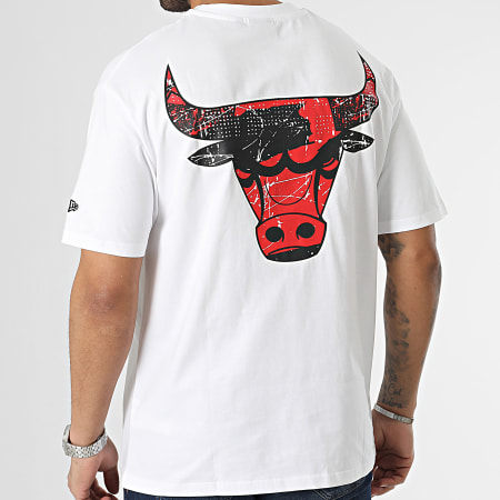 New Era - Maglietta Infill con logo della squadra Chicago Bulls 60332136 Bianco