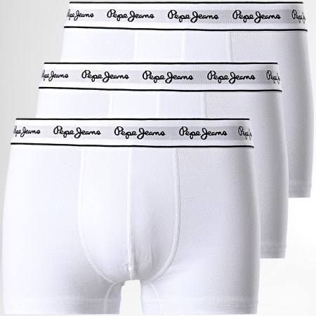 Pepe Jeans - Set di 3 boxer PMU10975 Bianco