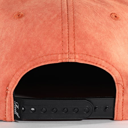 Reell Jeans - Cappello a scatto in pelle scamosciata arancione