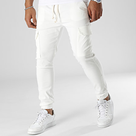 Uniplay - Pantalon Cargo Blanc