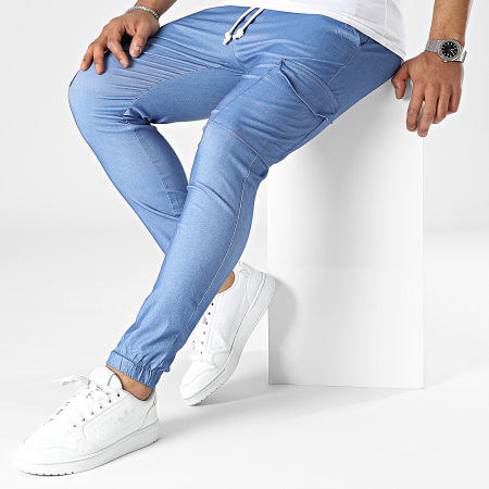 Uniplay - Pantalon Cargo Bleu Denim