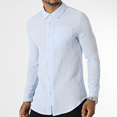 Uniplay - Camisa de manga larga azul cielo