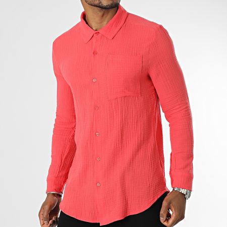 Uniplay - Camicia a maniche lunghe rosso chiaro