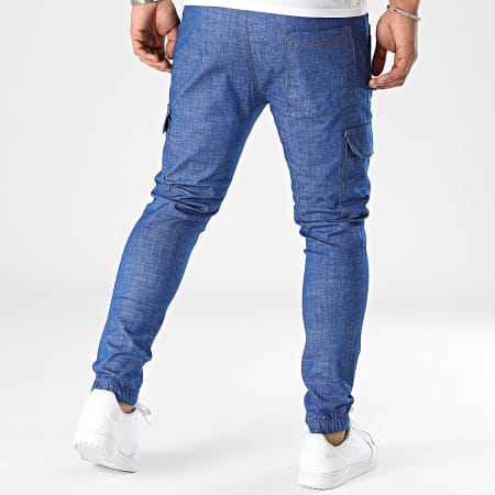 Uniplay - Pantaloni cargo in denim blu