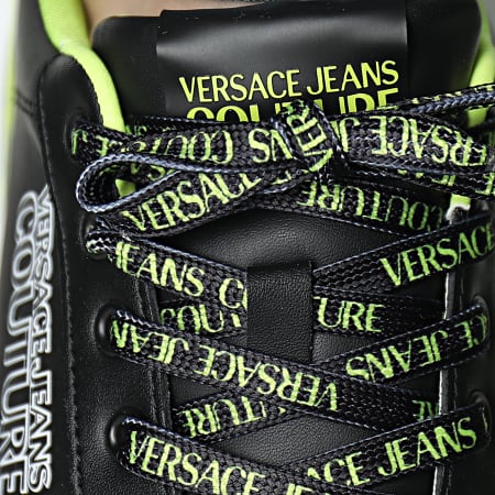 Versace Jeans Couture - Fondo Atom 74YA3SK6 Nero Sneakers giallo sicurezza