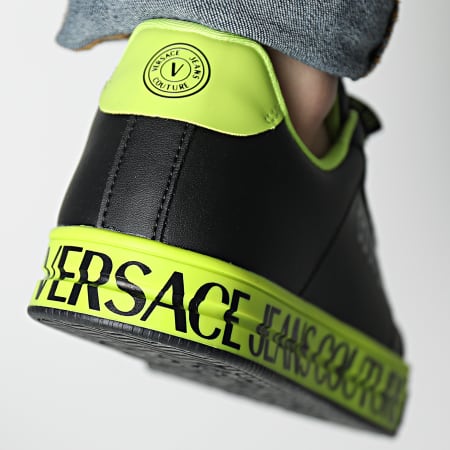 Versace Jeans Couture - Baskets Fondo Atom 74YA3SK6 Black Safety Yellow