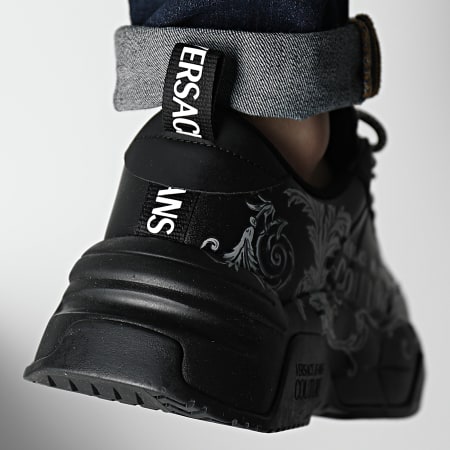 Versace Jeans Couture - Fondo Stargaze Zapatillas 74YA3SF1 Negro Plata Renacimiento