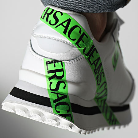 Versace Jeans Couture - Fondo Spyke 74YA3SE2 Bianco Verde Sneaker alte