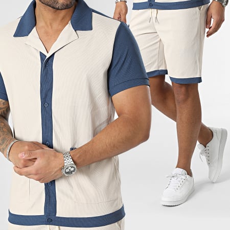 DESIGN - Pyjama Avec Chemise Manches Courtes Et Short En Satin