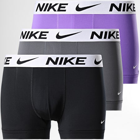 Nike - Dri-Fit Essential Micro KE1156 Negro Gris Morado 3-Pack Boxers