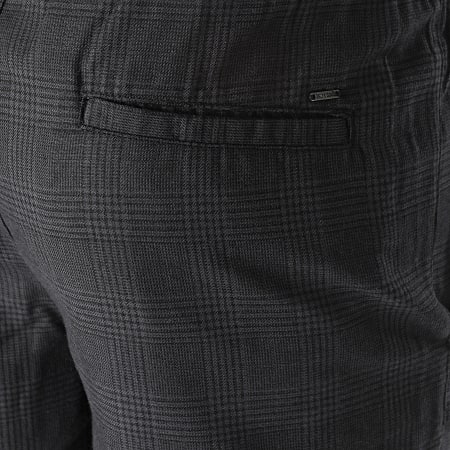 Only And Sons - Short Jogger A Carreaux Linus Check 0026 Bleu Marine