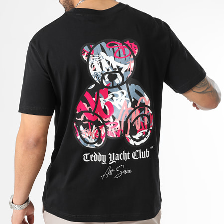 Teddy Yacht Club - Camiseta Oversize Large Art Series Rosa Negro