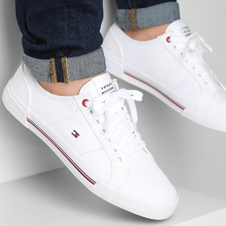 Tommy Hilfiger - Sneakers Core Corporate Vulcan Canvas 4560 Bianco