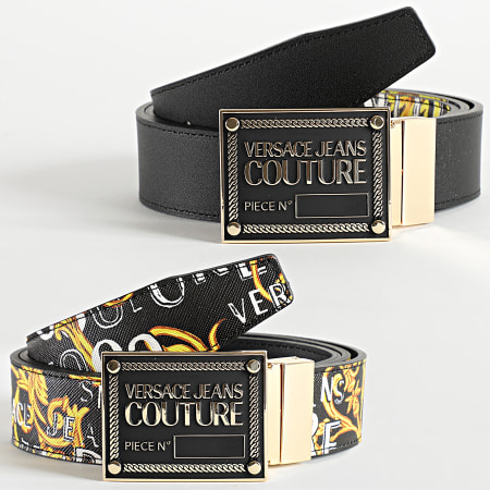 Versace Jeans Couture - Cintura reversibile 74YA6F01 Nero Rinascimento Oro