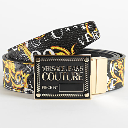Versace Jeans Couture - Ceinture Réversible 74YA6F01 Noir Renaissance Doré