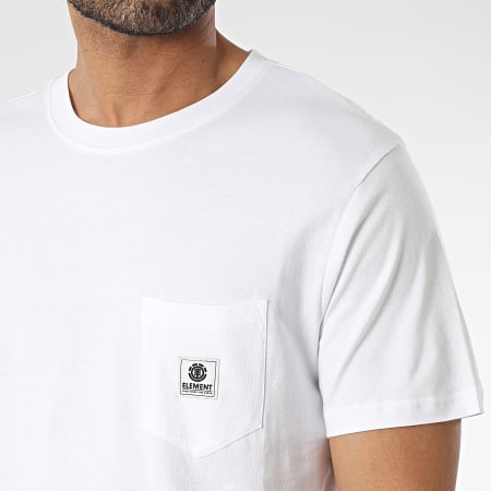 Element - Tee Shirt Poche Basic Blanc