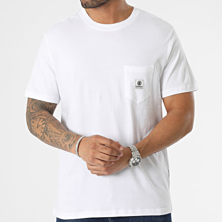 Element - Tee Shirt Poche Basic Blanc