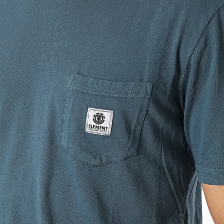 Element - Tee Shirt Poche Basic Bleu Petrol