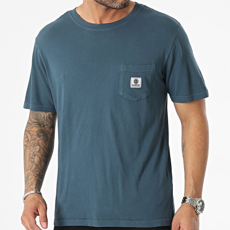 Element - Tee Shirt Poche Basic Bleu Petrol
