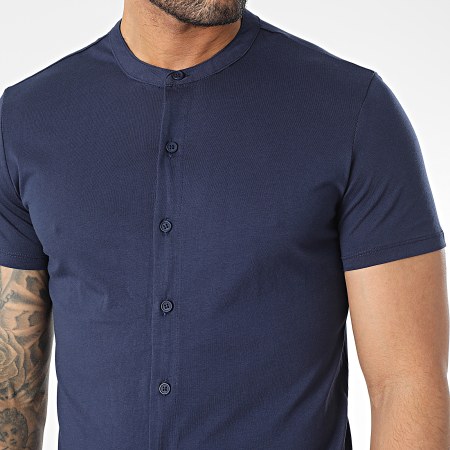 Frilivin - Marineblauw shirt met korte mouwen