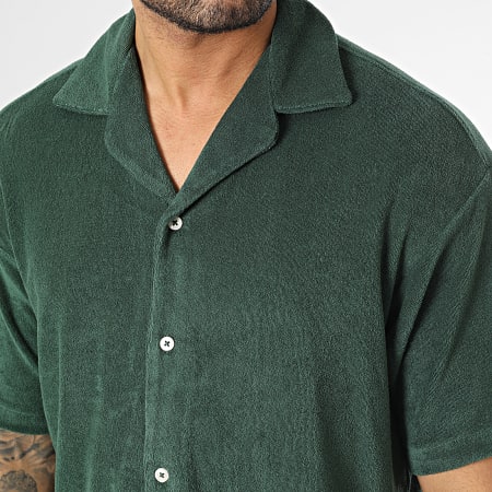 Jack And Jones - Chemise Manches Courtes Terry Resort Vert