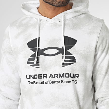 Under Armour - Sweat Capuche UA Rival Terry Novelty 1377185 Blanc Gris