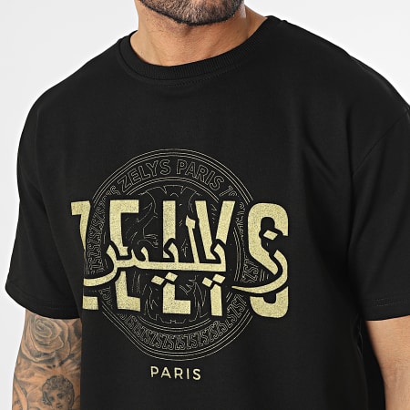 Zelys Paris - Tee Shirt Noir Doré