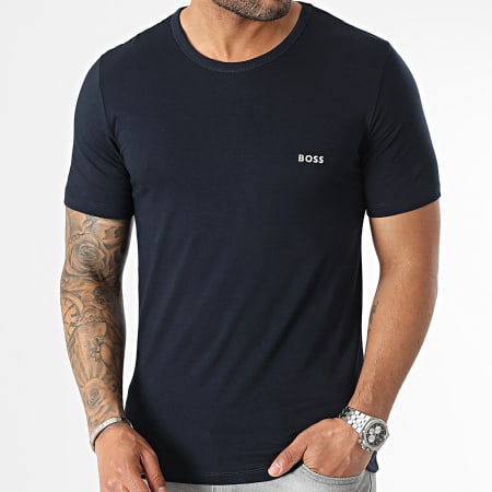 BOSS - Lot De 3 Tee Shirts 50475286 Bleu Marine Noir Bleu Roi