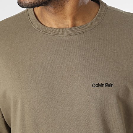 Calvin Klein - Felpa girocollo NM2300E Verde Khaki