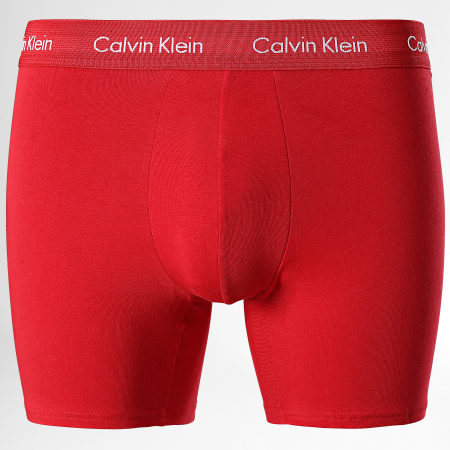 Calvin Klein - Lot De 3 Boxers NB1770A Marron Rouge Beige