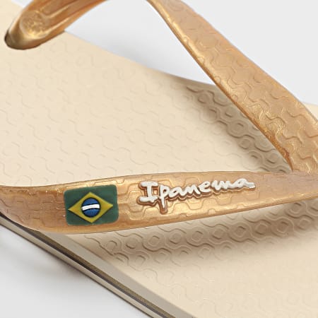 Ipanema - Chanclas Classic Brasil II Beige Oro Mujer