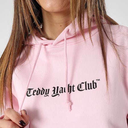 Teddy Yacht Club - Sudadera con capucha Art Series para mujer Rosa pastel
